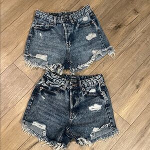 Wild Fable Dark Blue Ripped Jean Shorts
